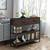 Assembled Console Table with Drawers, Rustic Hallway Table with Storage Shelves, 3 thumbnail