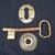 Complete & Original Carpenter #60 Rim Lock Set with Key 5 1/8" x4 1/8" 3 thumbnail