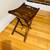 Stylish Vintage Folding Camp Stool with Slat Seat 9 thumbnail
