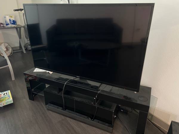 60 Inch Flat Screen tv and Entertainment Stand 1