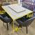 Modern Gray Dining Table Set with 4 Swivel Chairs - FREE DELIVERY 2 thumbnail