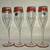 Vintage Franco Made in Italy Crystal Champagne Flutes Cranberry & Gold 2 thumbnail
