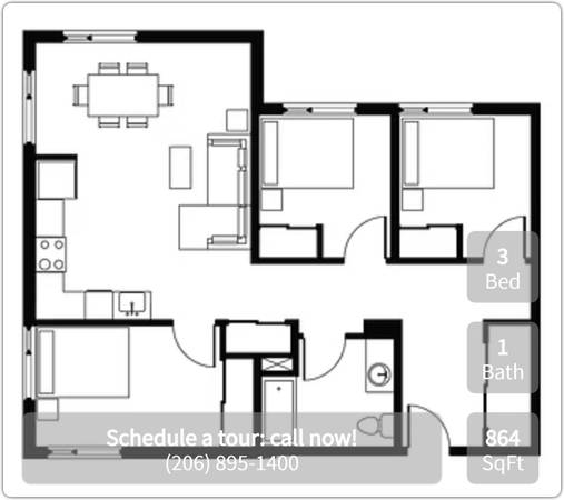 It’s time to pay less! Amazing affordable 3 bed, 1 bath! Stop by! 1