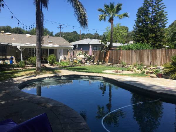 $4,500 / 3br - 2000ft2 - 3 bd 2 bath Ojai Single Story 1/4 Acre + Pool (Miners Oaks)63800304786305123