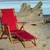 BRAND NEW! Portable Wood Red Lounge Chair with Removable Leg Rest 5 thumbnail