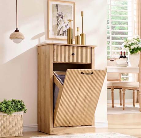 tilt out laundry hamper/trash can 1