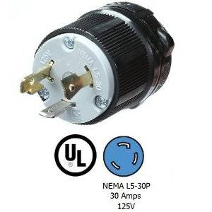 Twist lock plug L5-30P - 30A 125V 1