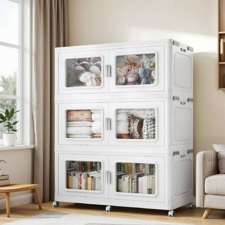 New 960Quart Extra Large Plastic Storage Bins Container, Stackable Collapsible W 1