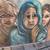 (3) Women vintage oil on canvas unsigned B71 4 thumbnail