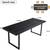Modern Solid Wood Dining Table – 63" Black Table w/ Metal Base, Stylis 8 thumbnail