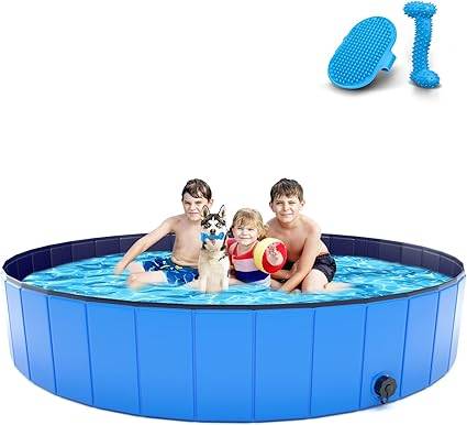NEW folding Extra Large Pet Swimming Pool for Dogs, Collapsible 1