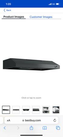 Campana extractora negra de 30" - $230 (Baldwin Park)63470986256257121