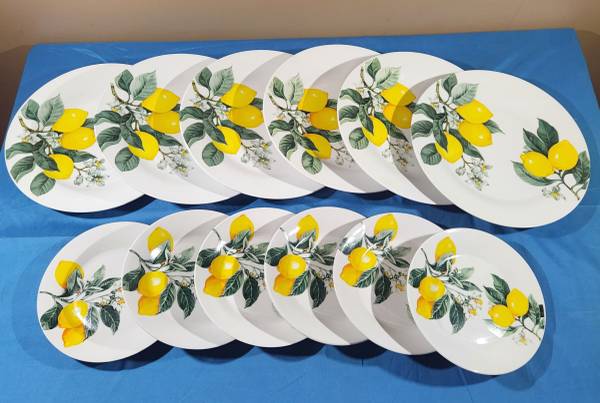 Royal Norfolk Lemon Printed Plates 1