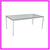 Room & Board Parsons Tempered Glass + Metal Frame Dining Table 1 thumbnail