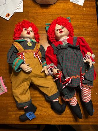 Paradise Galleries Master & Miss Gingerbread Porcelain Doll Set 1