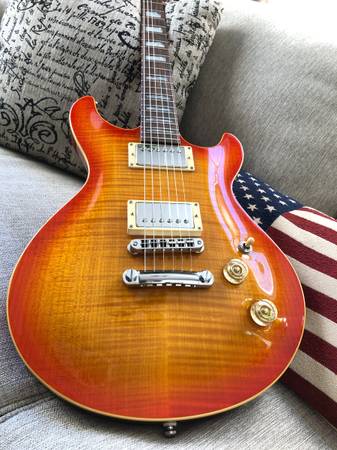 Cort M600 Flame Maple Top Cherry Sunburst 1