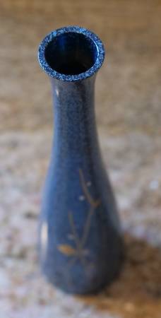 Vaso delgado esmaltado azul metálico y gris - Hecho a mano en Japón - $500 (san jose downtown)63471476757763123
