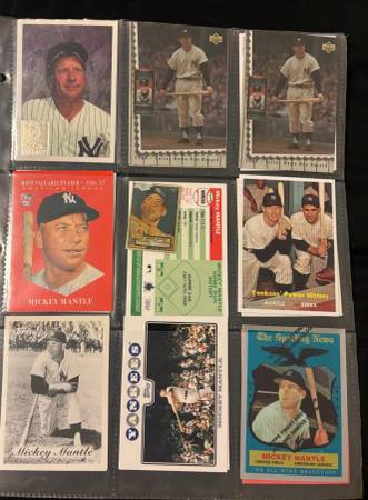 Mickey Mantle Yankees  G Hall of Fame 9 baseball cards buy 1 or all 1