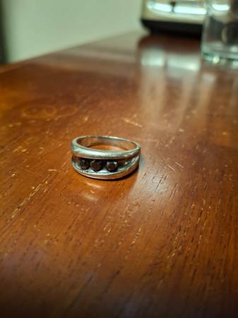 Silver Black Diamond Ring 1