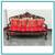 Vintage Qing Dynasty Carved Rosewood + Marble Sofa 11 thumbnail