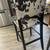 Set of two! Linon Cole Wooden Black Barstool with 30" Seat Height and 7 thumbnail