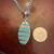 Sterling Silver Necklace with a Big Natural Turqouise Stone 4 thumbnail