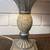 Vintage Lamp w/ Linen Shade w/ Fluted Ribbon Detail 5 thumbnail