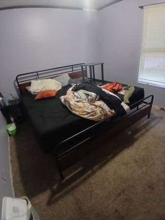King size bed and frame 1