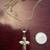 25 inch Long 18K yellow Gold Necklace with Crossification Cross Pendan 6 thumbnail