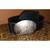 Black Italian leather belt - rustic pewter buckle 1 thumbnail
