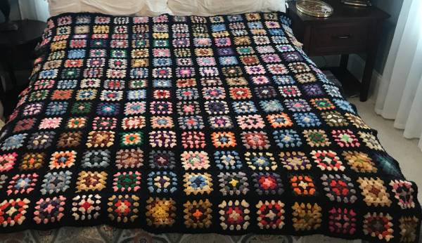 Afghan Hand made Crocheted Blanket 1
