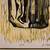 original signed Biblical Job (?) framed painting black white gold 4 thumbnail