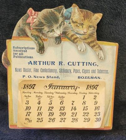 Arthur R  Cutting - Bozeman,  MT Calendar 1