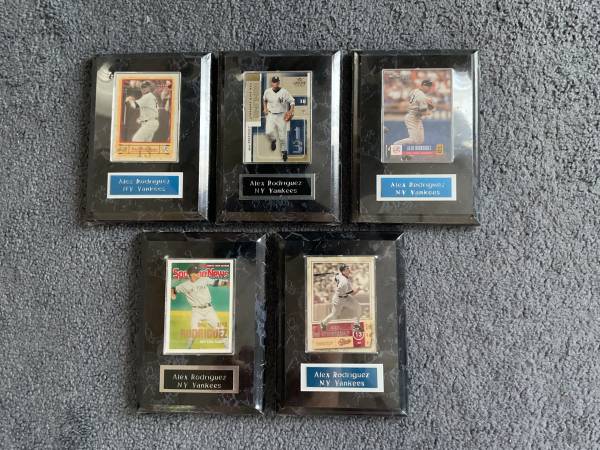 (5) Alex Rodriguez Collection of Plaques - New 1
