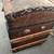 Aug 19 steamer trunk camelback round top wood leather 1800 s 1900s ? 2 thumbnail