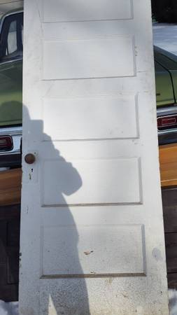 Gorgeous Vintage 5  Panel Solid Wood Door 79" x 30". Nice. 1