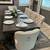 New custom built 9 foot long farmhouse, dining table, bench & chairs 2 thumbnail