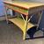 Antique Vintage Bamboo and Rattan Painted Table Yellow and Red 1 thumbnail