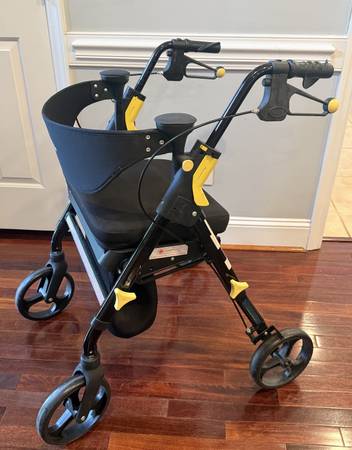 Medline Premium Empower Folding Mobility Rollator Walker 1