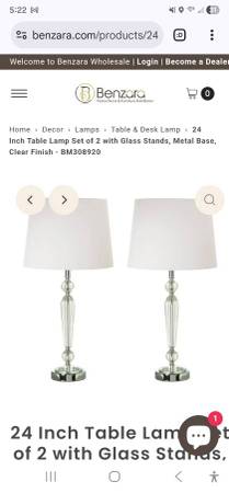 Elegant End Tables, Coffee Table, Two Lamps 1