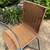 Outdoor garden furniture set, glass top table & metal frame chairs 5 thumbnail