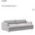 West Elm - Haven 84’’, Multi Seat Storm Grey Performance Washed Canvas 4 thumbnail