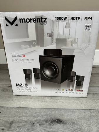 Brand New Morentz MZ-9 Platinum Series 5.1 HD Home Theater System – 15 1