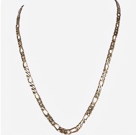 ✔️Authenticity Guarantee Solid 14K Gold 24" Figaro Link Chain Necklace 1