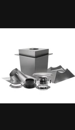DuraVent Triple-Wall Chimney Pipe Up Through the Ceiling  Install kit 1