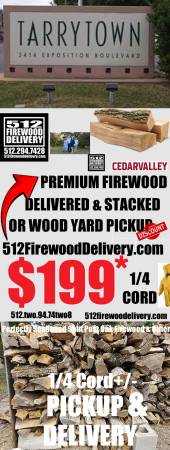 Firewood Delivered Stacked or Wood Yard Pick Special - TARRYTOWN 1