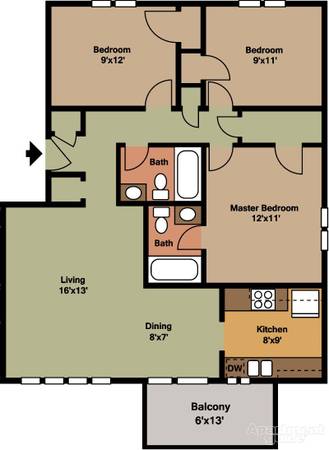 $1,500 / 3br - 1085ft2 - 3 bed 2 bath Apartment! Pet Friendly at Britain Towne Apartments! (Bellevue)64020841874435120