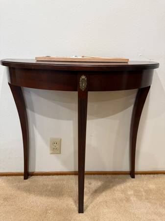 Ethan Allen Medallion Collection Cherry Demilune Console Table 1