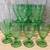 VTG Hazel Atlas Colonial Block Goblets Tumblers Green Depression Glass 3 thumbnail