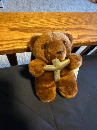 Stuffed Bear w/ Cross 1
